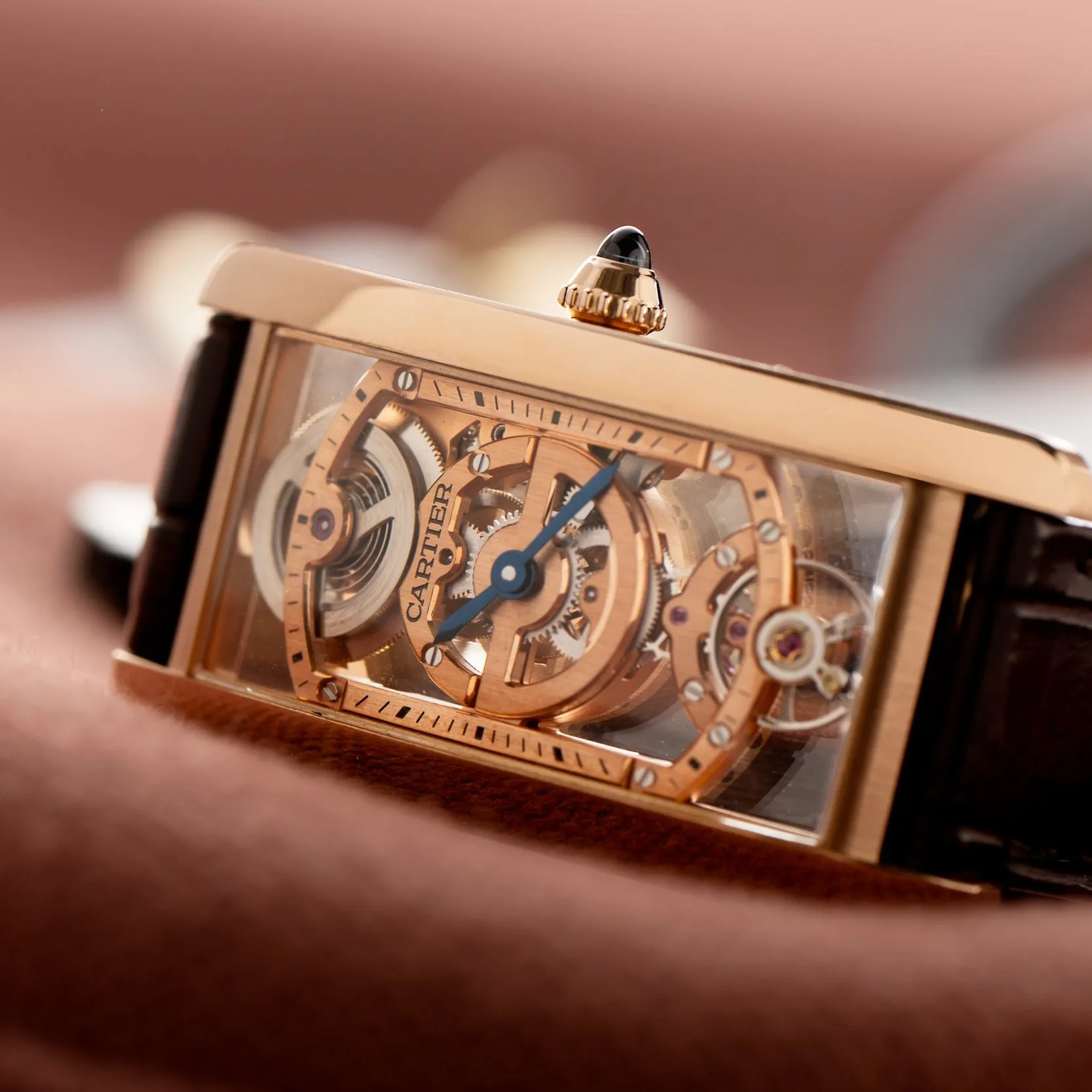Cartier Tank Cintreé Skeleton