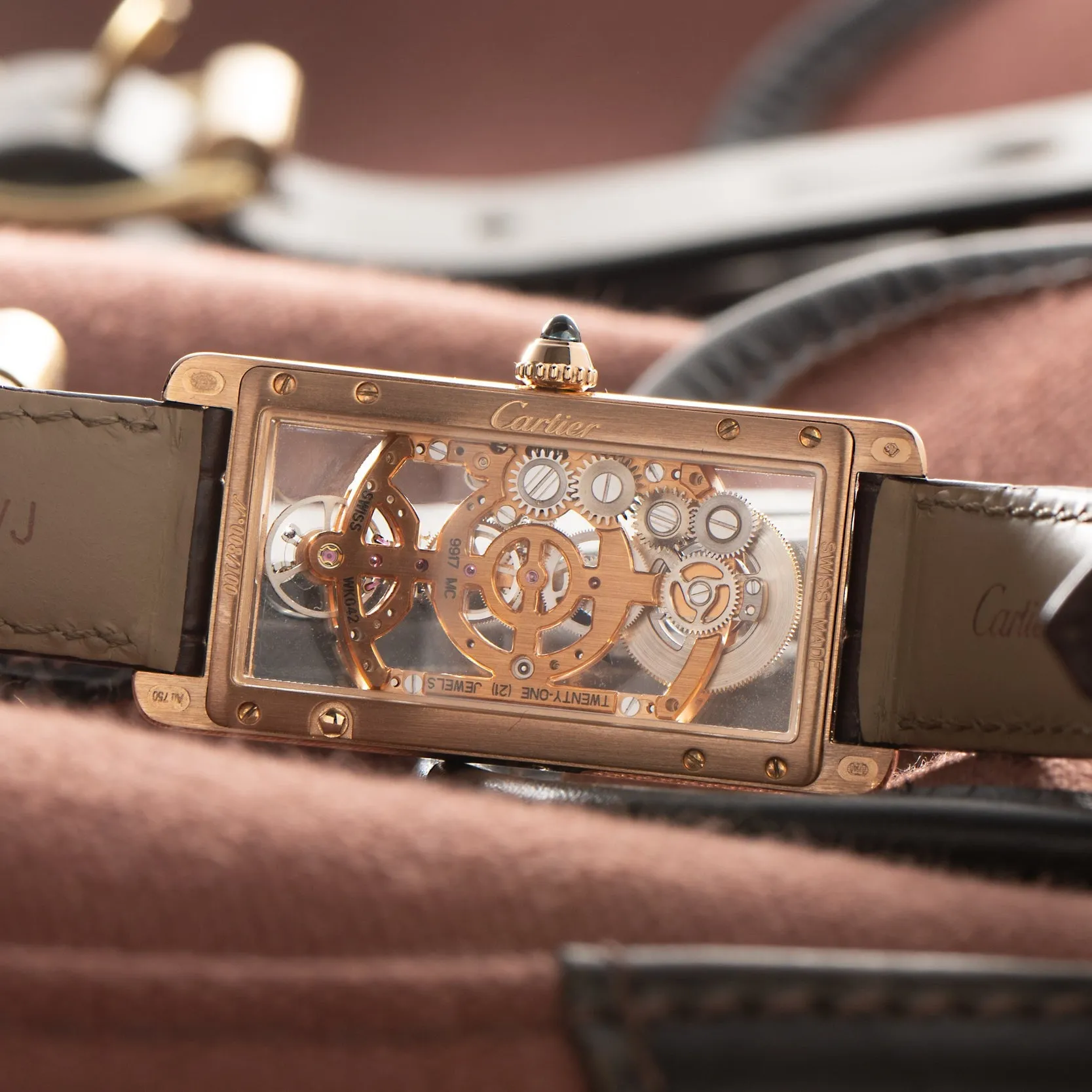 Cartier Tank Cintreé Skeleton