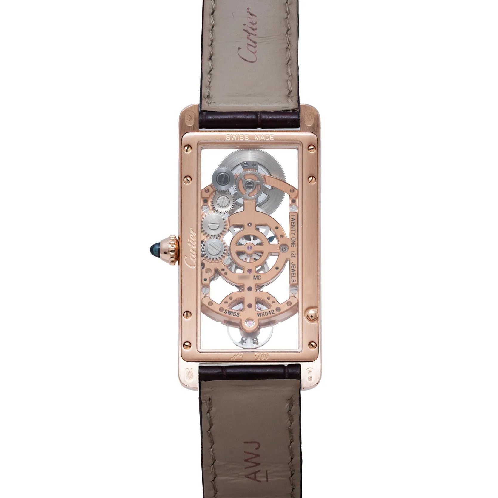 Cartier Tank Cintreé Skeleton