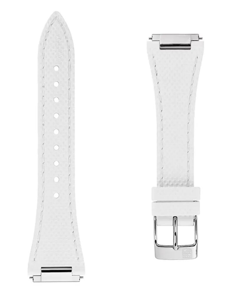 Limited Edition Frederique Constant Highlife Sparkling Automatic Stainless Steel Blue Dial Diamonds Interchangeable White Rubber Strap Date Womens Watch FC-303NSD2NHD6B