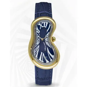 Melting Watch Gold Blue