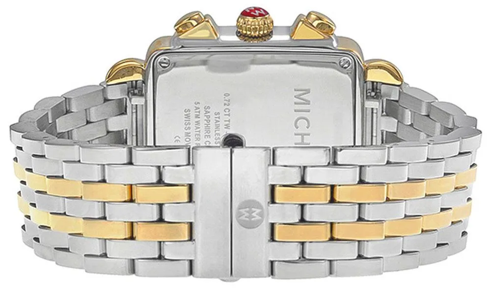 Michele Deco XL Diamond Chronograph Day/Date Two-Tone Stainless Steel Womens Watch MWW06Z000013