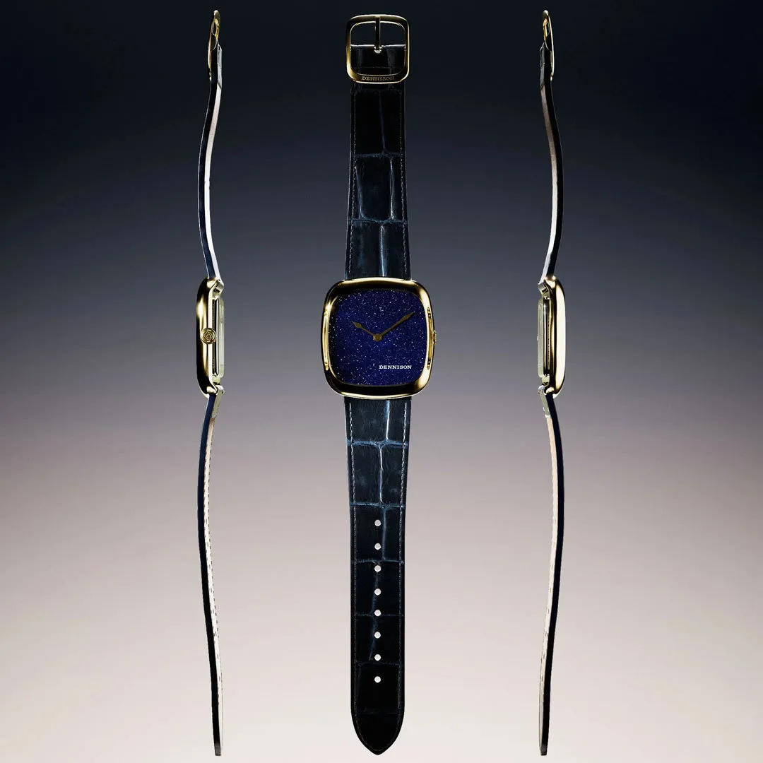 Midnight Aventurine in Gold Stainless