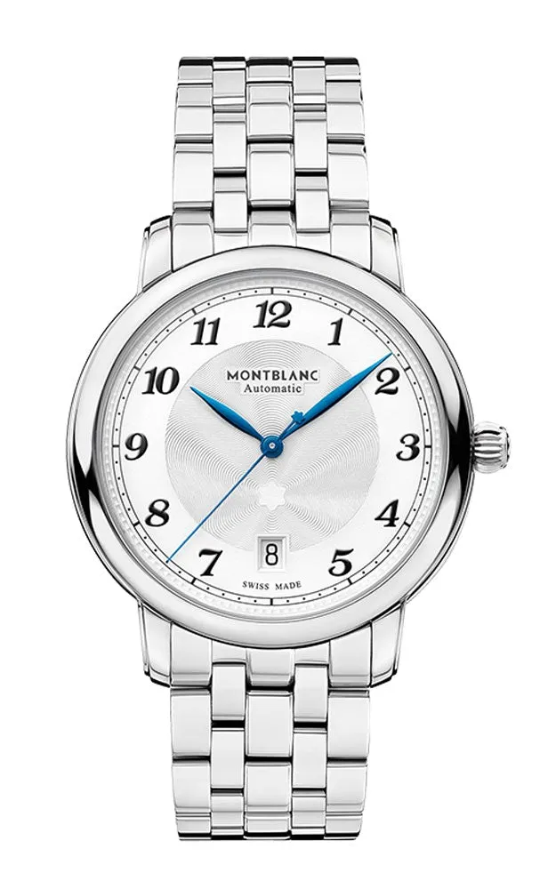 Montblanc Star Legacy Automatic Stainless Steel Calendar Silver dial Mens Watch 117323
