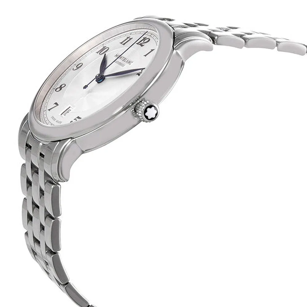 Montblanc Star Legacy Automatic Stainless Steel Calendar Silver dial Mens Watch 117323