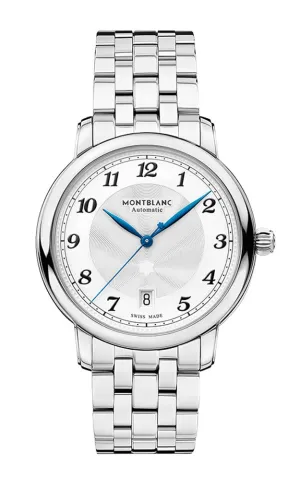 Montblanc Star Legacy Automatic Stainless Steel Calendar Silver dial Mens Watch 117323