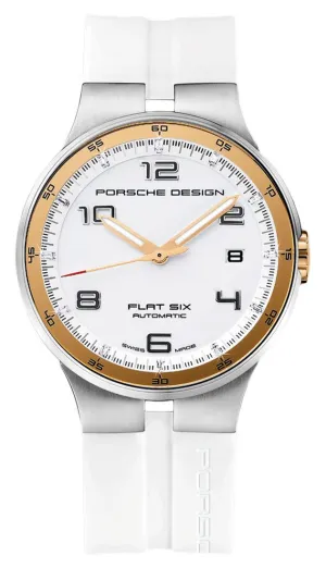 Porsche Design Flat Six Automatic Stainless Steel Mens White Watch Calendar 6351.47.64.1256