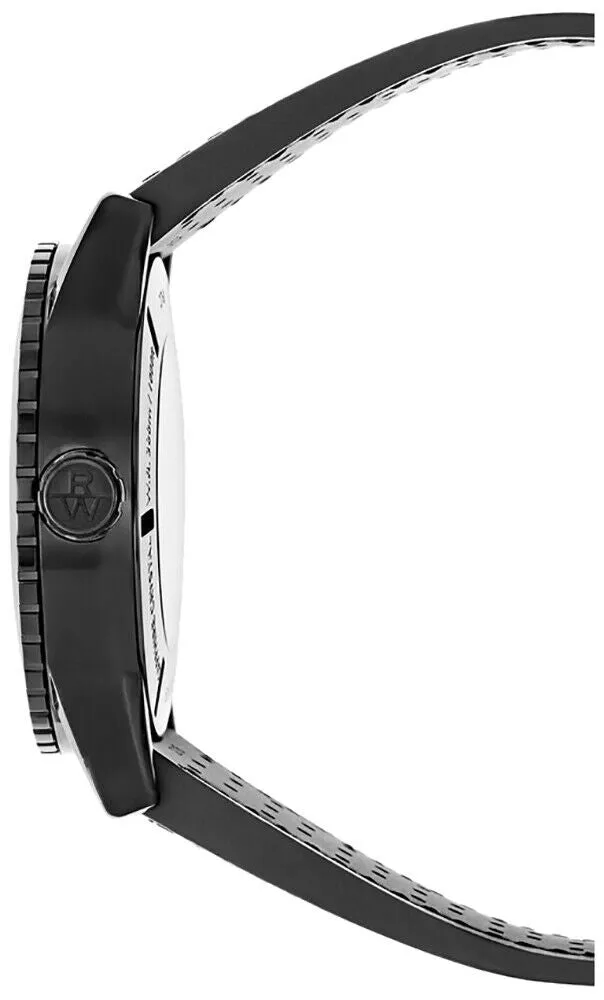 Raymond Weil Freelancer Automatic Black Steel Mens Rubber Divers Watch Date 2760-SB1-20001