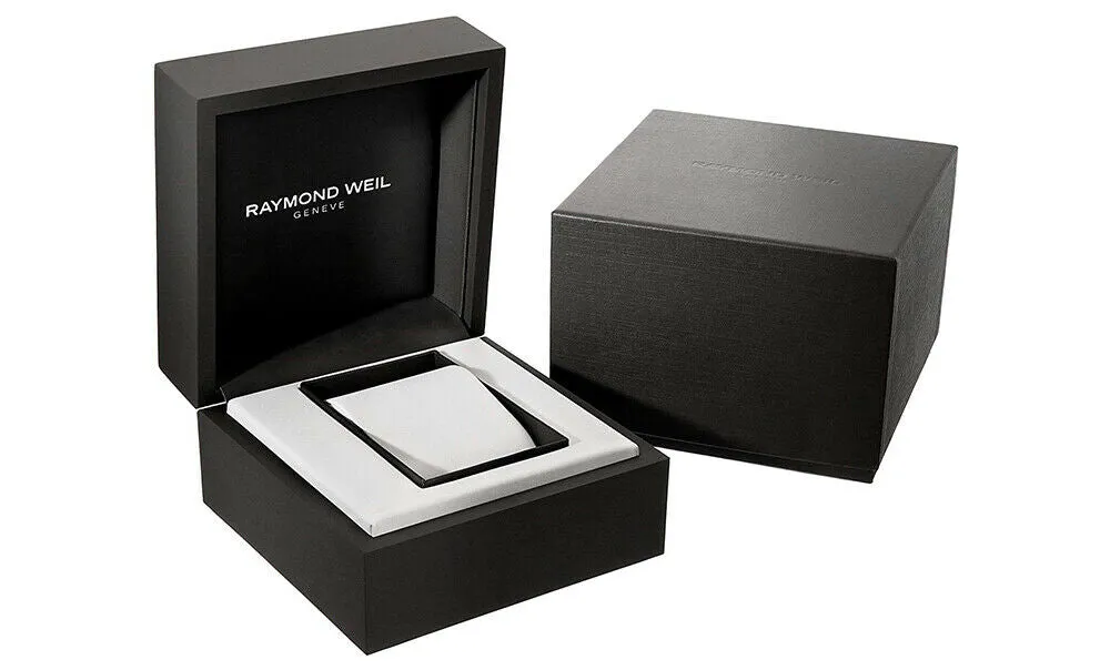 Raymond Weil Freelancer Automatic Black Steel Mens Rubber Divers Watch Date 2760-SB1-20001