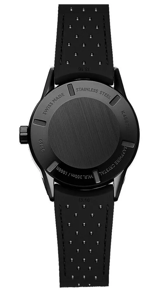 Raymond Weil Freelancer Automatic Black Steel Mens Rubber Divers Watch Date 2760-SB1-20001