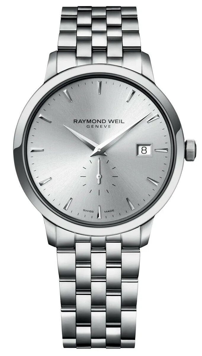 Raymond Weil Toccata Quartz Stainless Steel Mens Watch Silver Dial Calendar 5484-ST-65001