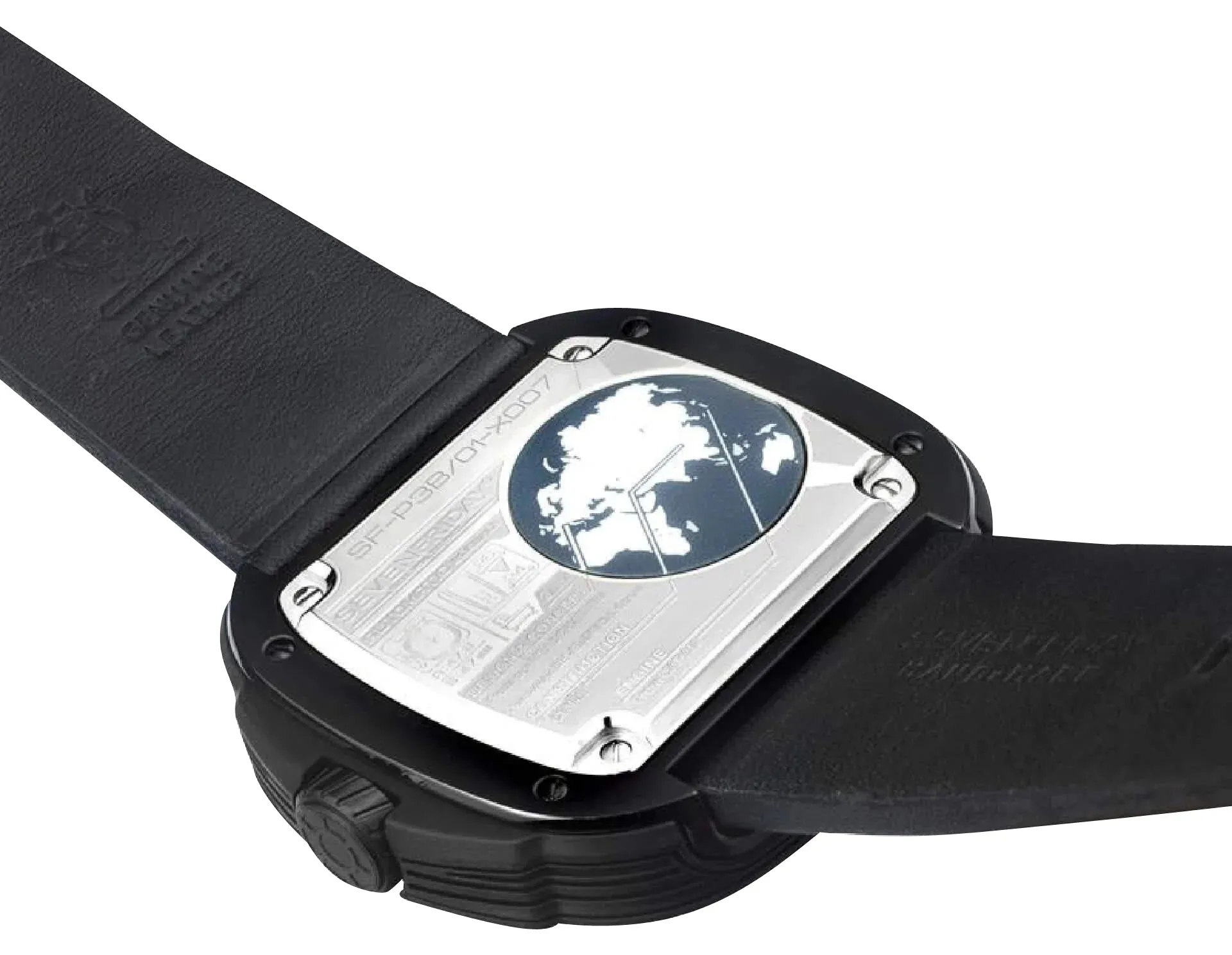 SEVENFRIDAY P-Series Racer Automatic Black/Gray Dial Black Leather Strap Mens Watch P3B/01