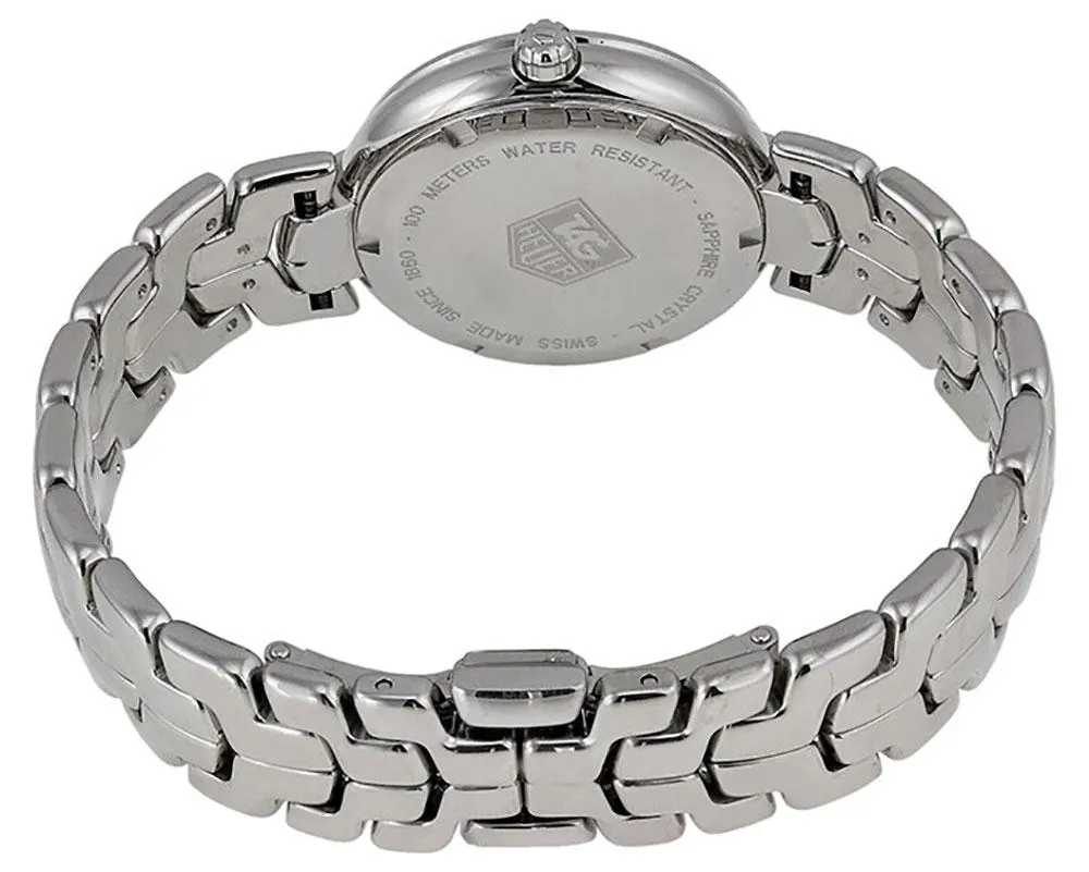 TAG Heuer Link Stainless Steel Silver-Tone Dial Diamonds Date Quartz Womens Watch WAT1312.BA0956