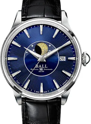 Trainmaster Moon Phase Blue - Leather - Ref. NM3082D-LLJ-BE