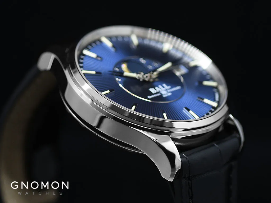 Trainmaster Moon Phase Blue - Leather - Ref. NM3082D-LLJ-BE
