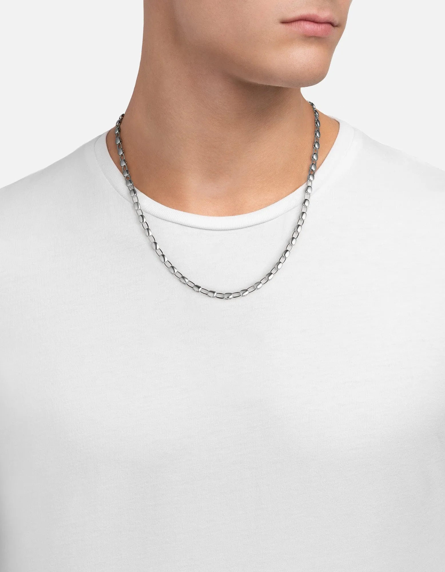 Ward Chain Necklace, Sterling Silver